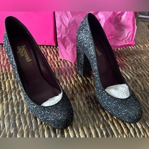 Beyond Skin glittery block heels